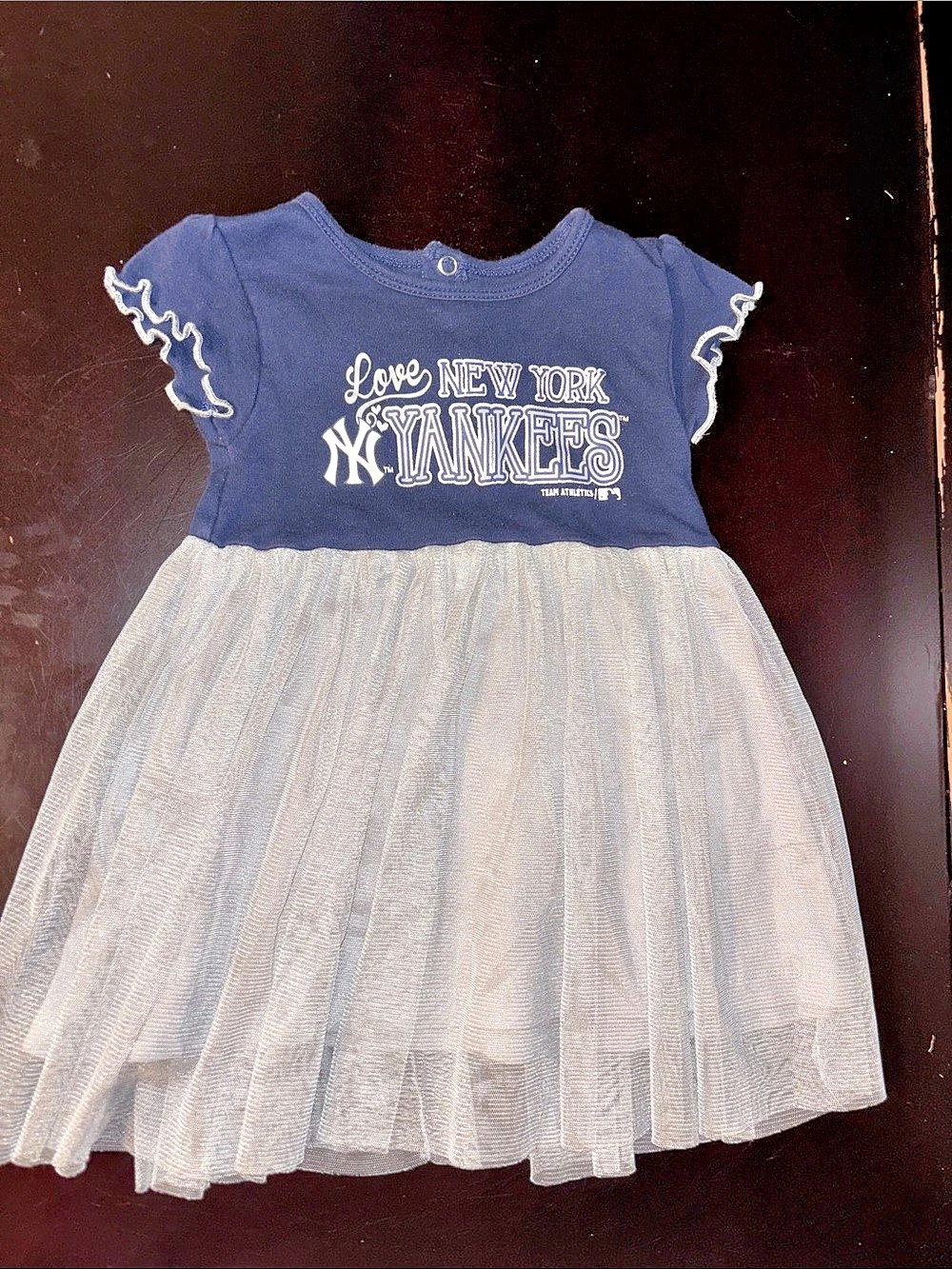 MLB Yankees Graphic Dress in Blue & White